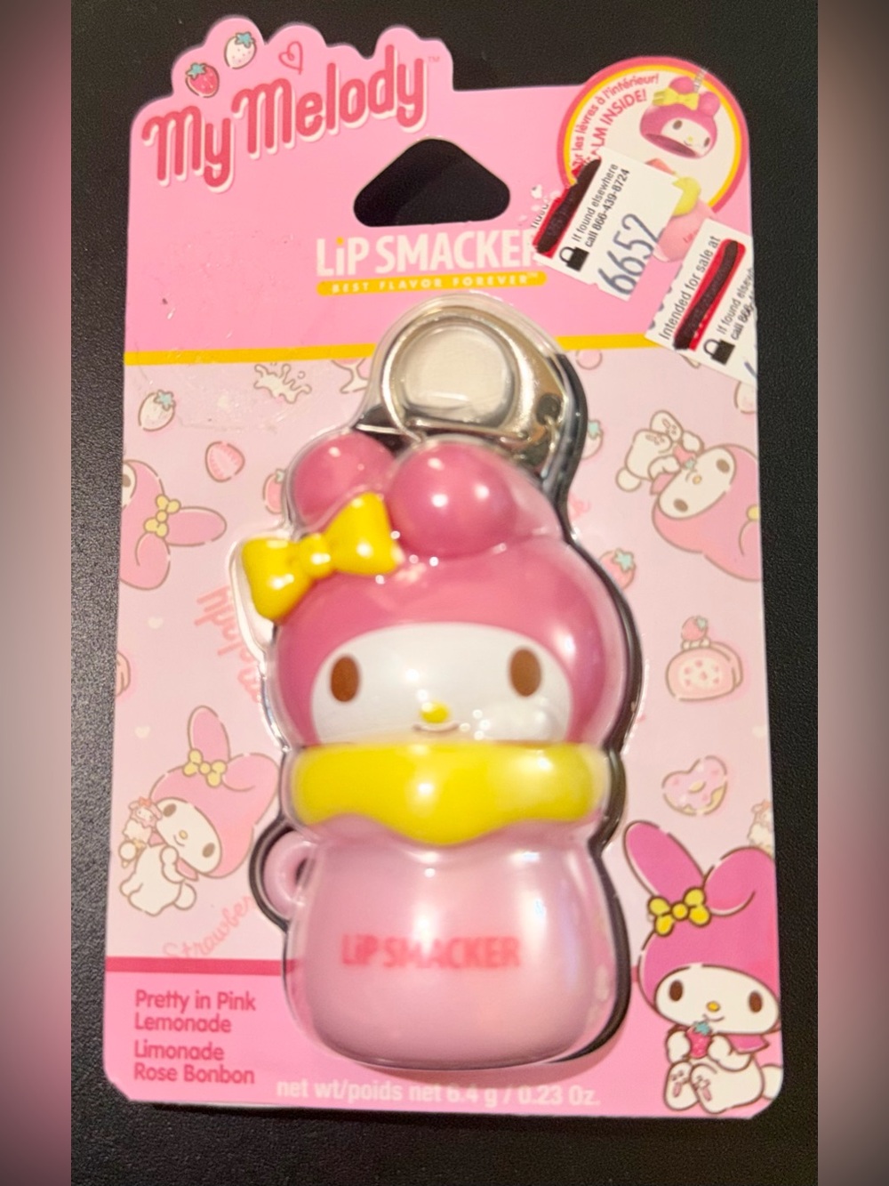 Lip Smacker My Melody Pink & Yellow Lip Balm Keychain